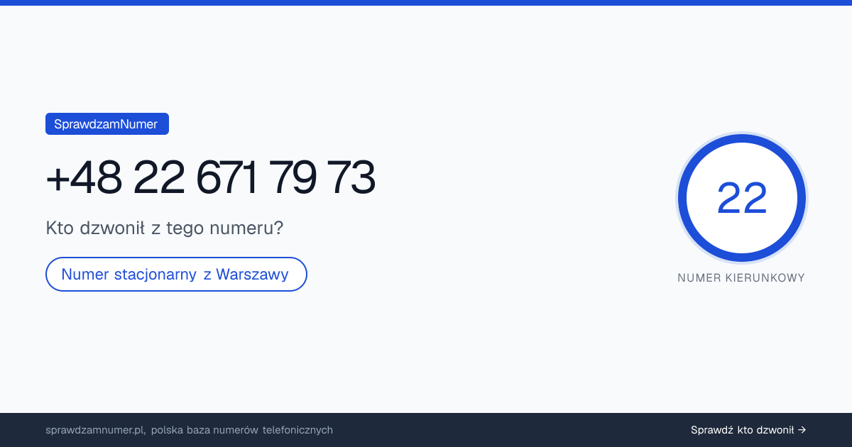Wynik zaufania i opinie o numerze +48 22 671 79 73, werdykt: neutralny