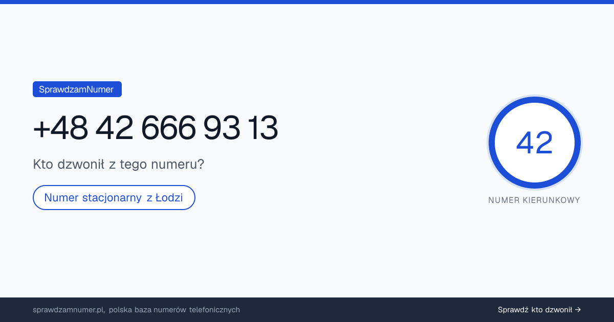 Wynik zaufania i opinie o numerze +48 42 666 93 13, werdykt: neutralny