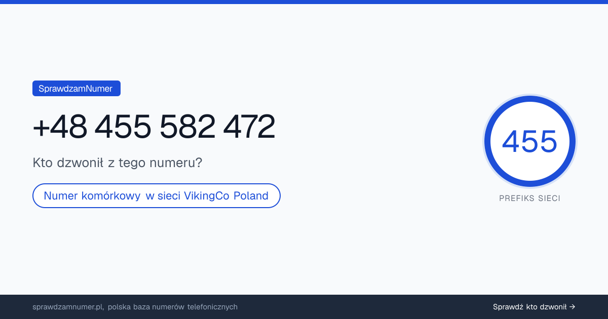 Wynik zaufania i opinie o numerze +48 455 582 472, werdykt: neutralny