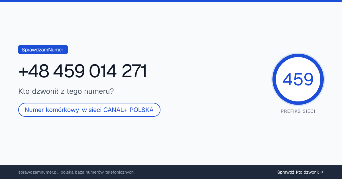 Wynik zaufania i opinie o numerze +48 459 014 271, werdykt: neutralny