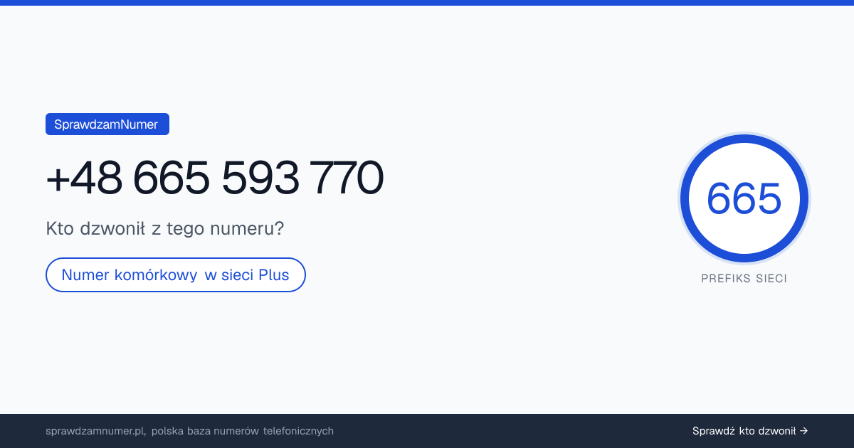 Wynik zaufania i opinie o numerze +48 665 593 770, werdykt: neutralny
