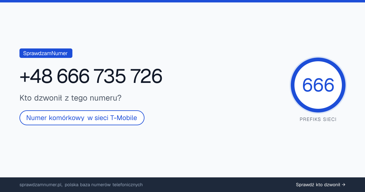 Wynik zaufania i opinie o numerze +48 666 735 726, werdykt: neutralny