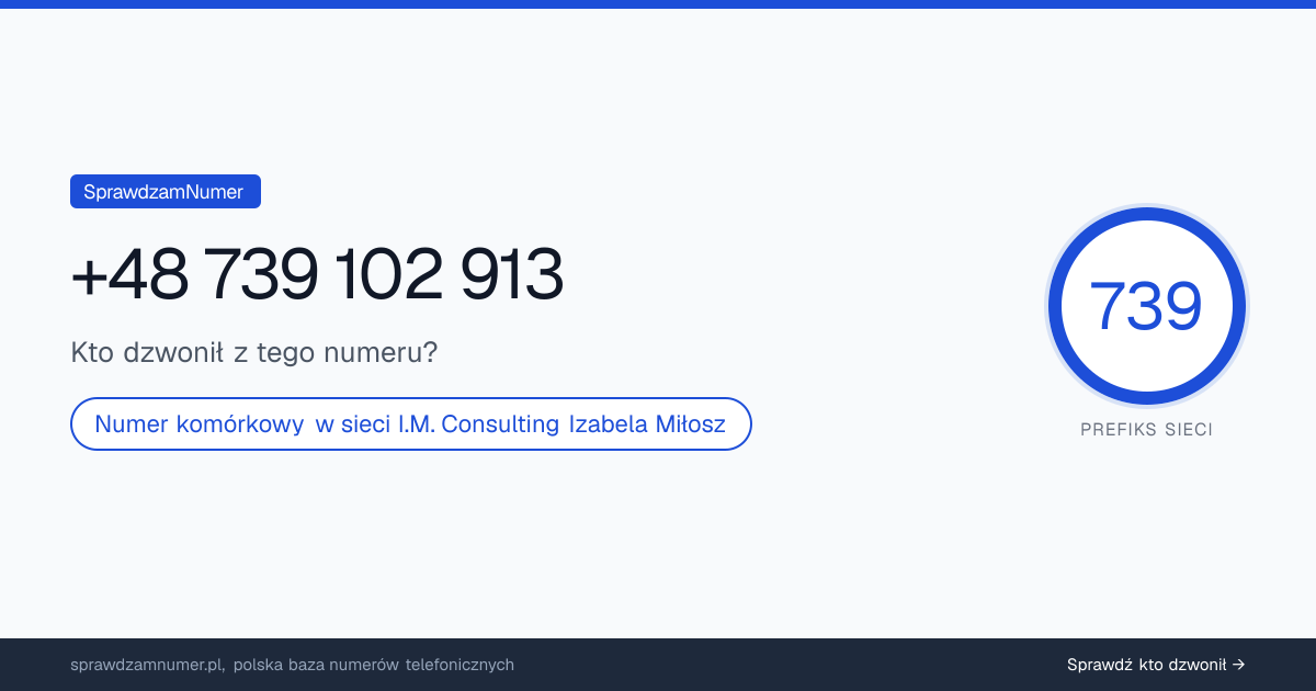 Wynik zaufania i opinie o numerze +48 739 102 913, werdykt: neutralny