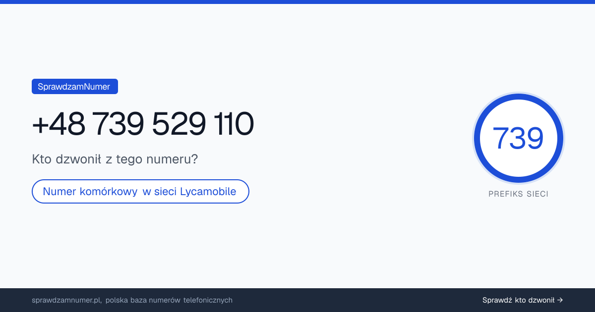 Wynik zaufania i opinie o numerze +48 739 529 110, werdykt: neutralny