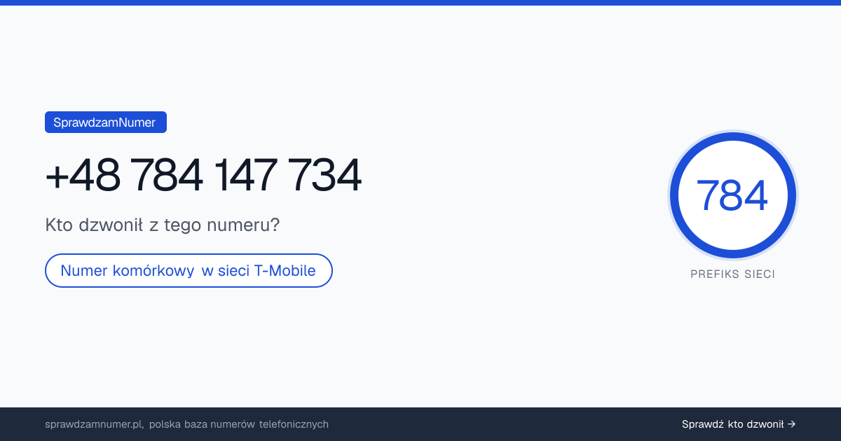 Wynik zaufania i opinie o numerze +48 784 147 734, werdykt: neutralny